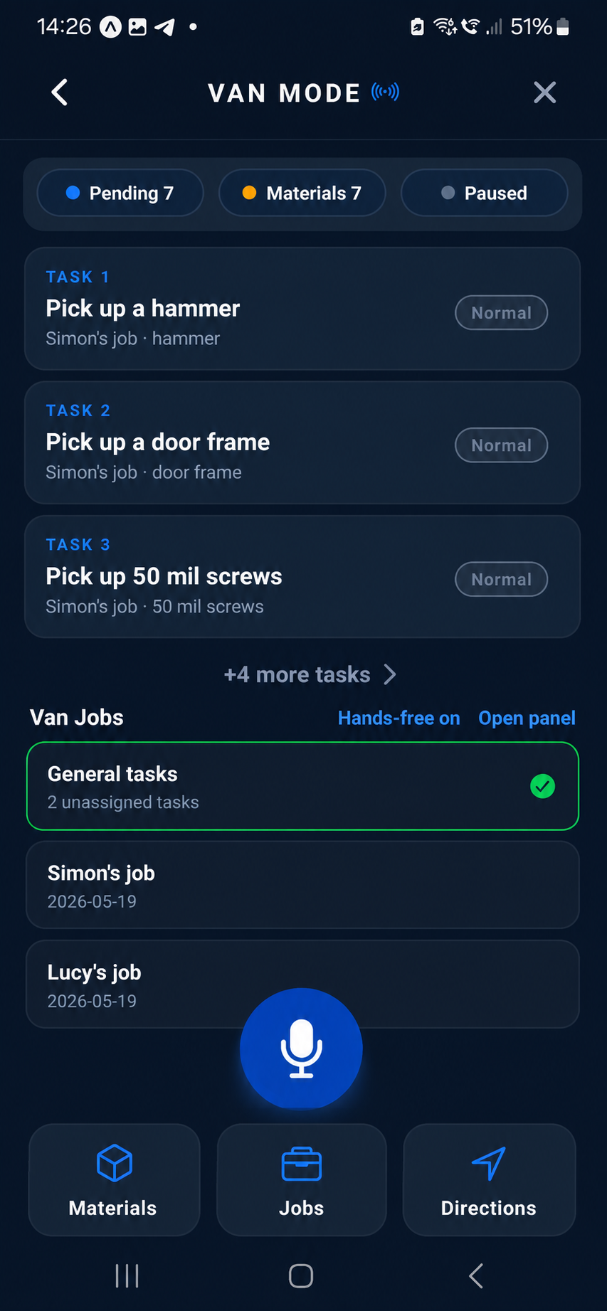 Van Mode hands-free capture